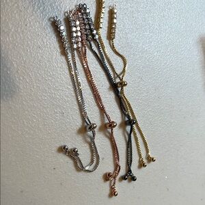 Sliding Adjustable Bracelet Finding with Zircon